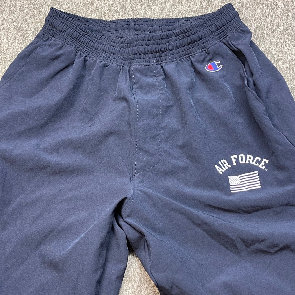 Air Force Champion Mens Track Pants Navy Blue Athletic Training Joggers Small